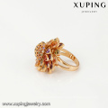 14875 Fashion luxury jewelry 18k gold artificial zircon stone finger rings designs for women